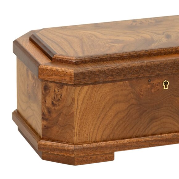 Agresti Burled Briarwood and Poplar Jewelry Box - Picture 3 of 6